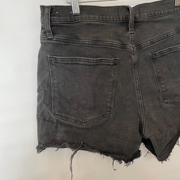 Madewell Womens 31 High Rise Denim Shorts Faded Black Cut Off Hem Style K6156 - Picture 8 of 13